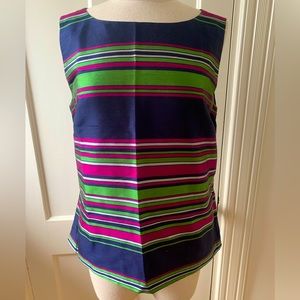 Talbots sleeveless silk side-zip shell, size 8.